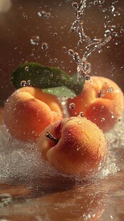 水溅鲜桃 尽显果实鲜嫩