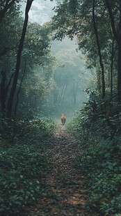雾中森林独行者