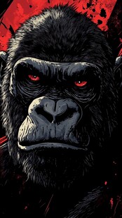 红眼黑猩猩的神秘凝视