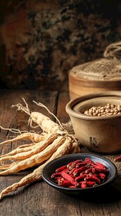 传统中药材展示与组合