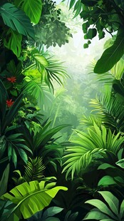 梦幻热带雨林风光