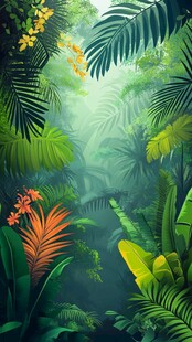 梦幻热带雨林风光