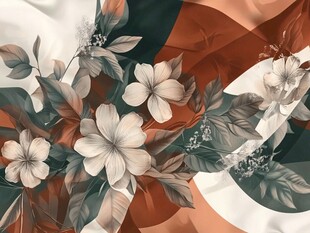 花卉几何图案织物纹理