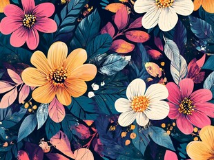 缤纷花卉图案 尽显自然之美