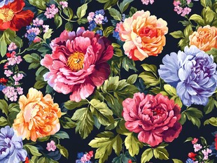 多彩花卉图案背景设计