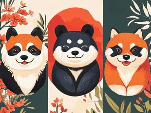 三只萌宠的欢乐植物世界