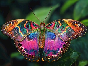 五彩斑斓蝴蝶绽放绚丽之美