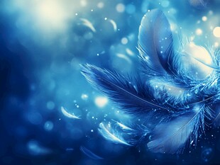 梦幻蓝羽背景图