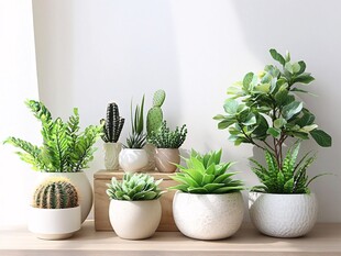 室内绿植盆栽组合展示