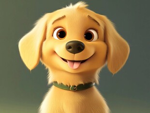 可爱萌趣的动画小狗形象