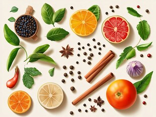 多彩蔬果香料组合