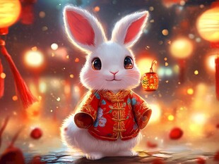 萌兔贺岁 喜庆迎新春
