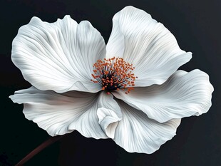 白色梦幻花朵特写