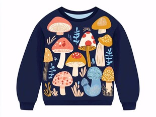 蘑菇图案儿童卫衣