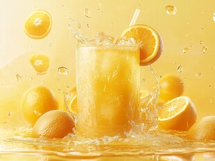 冰爽橙汁 鲜果活力瞬间