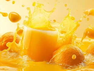 橙汁飞溅 鲜橙活力瞬间