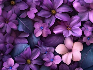 紫色花卉特写浪漫梦幻画面