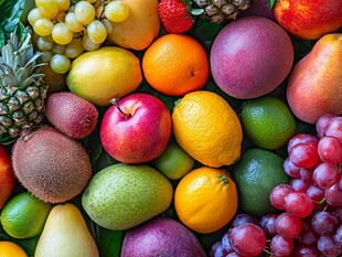 缤纷多彩的新鲜水果集合