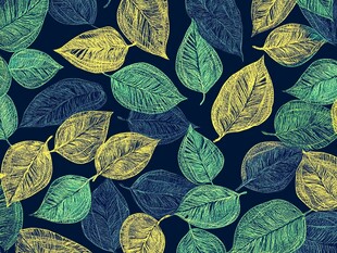 手绘树叶图案背景设计