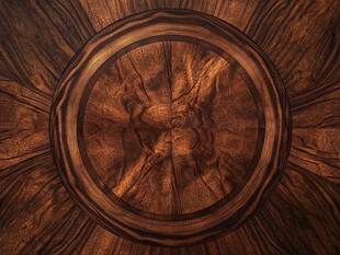 复古木纹圆形纹理背景图