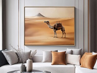 沙漠骆驼挂画 室内装饰风