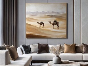 沙漠驼影客厅装饰画