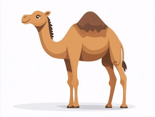 卡通骆驼形象插画