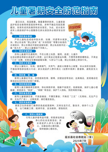 儿童暑期安全知识海报