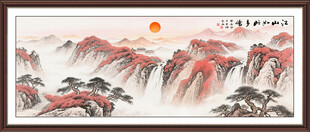 泰山日出国画