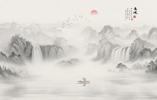 国画水墨山水