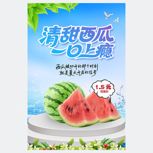 西瓜促销海报