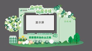 中邮保险  森系打卡墙  