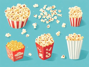 缤纷爆米花 多样美味呈现