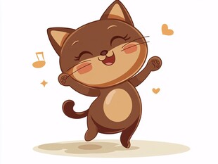 欢快小猫快乐起舞