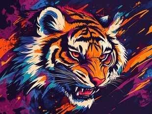 斑斓猛虎的霸气瞬间