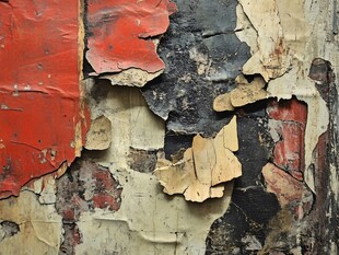 剥落的墙面色彩斑驳