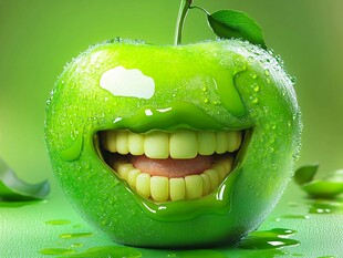 笑脸青苹果 清新超有趣