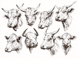 牛头素描集合