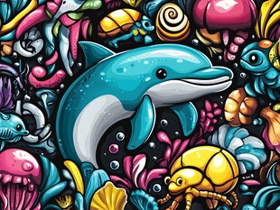 梦幻海洋生物大集合