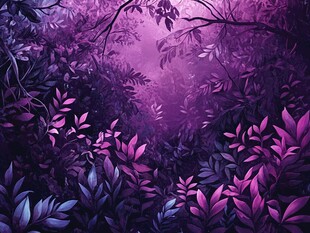 梦幻紫调森林植物景观