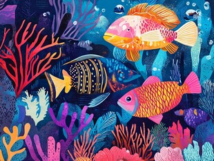 梦幻海底世界多彩鱼类