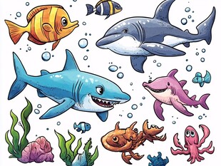 可爱海洋生物大集合