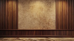 木质墙面简约室内空间