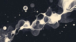 梦幻流动的抽象气泡画面