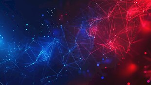 红蓝科技感线条抽象背景图