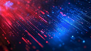 红蓝炫彩科技感光线背景