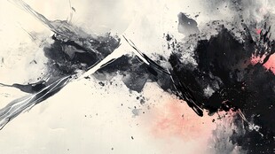 水墨抽象艺术画作意境美