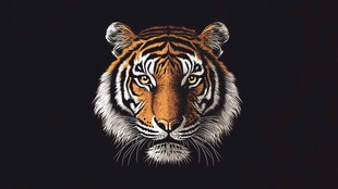 猛虎肖像图