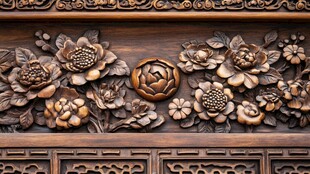 中式木雕花卉装饰艺术