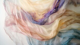 梦幻彩色轻纱飘逸之美